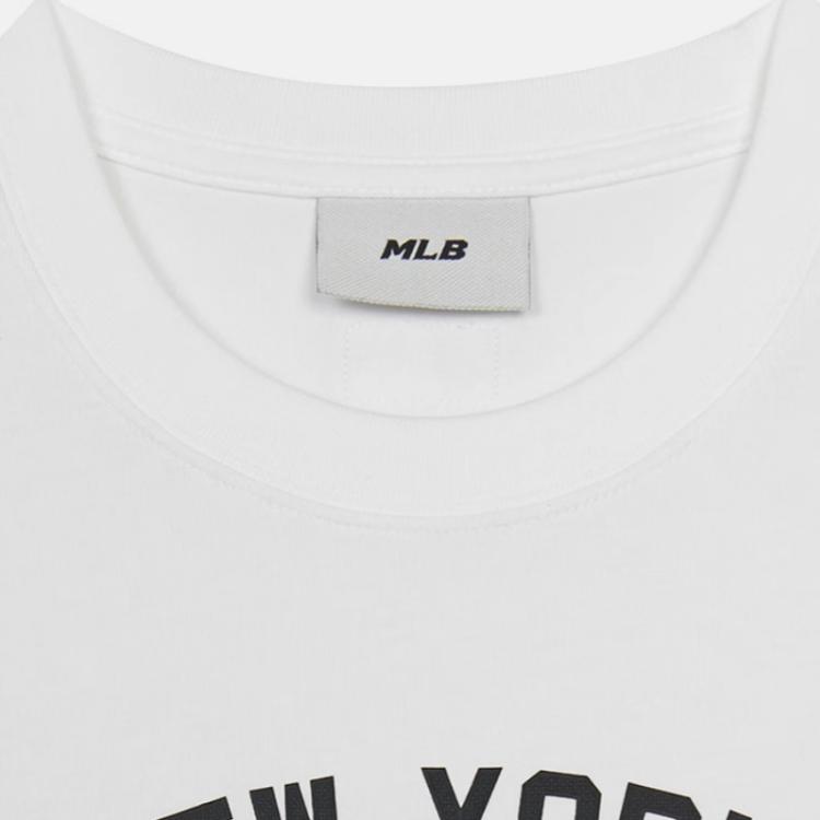 New MLB New York Yankees Scowling Bear Collection SS25 T Shirt Unisex Standard White 3ATSE0253-50WHS