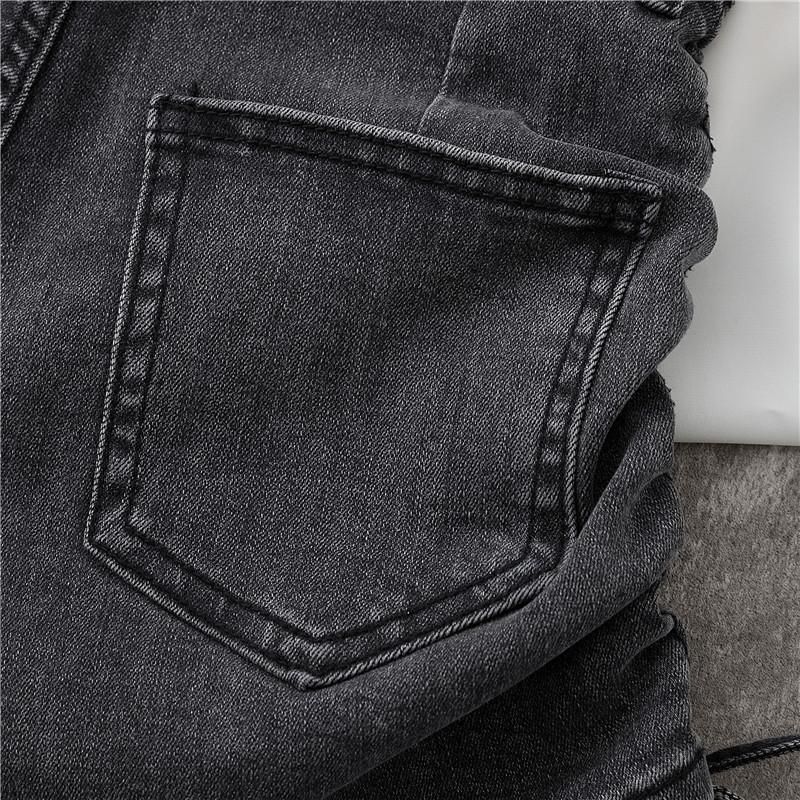 Skinny Fashionable and Versatile Stretch High-waisted Denim Shorts Female Summer Slim Drawstring Design Sense of Wide-legged Pants A Word Pants