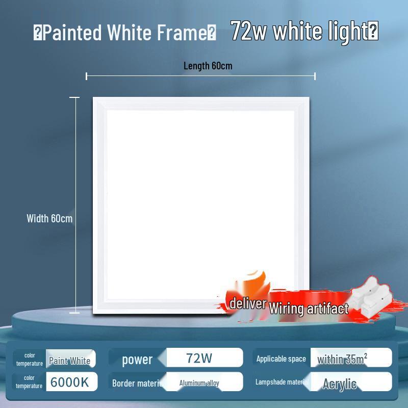 Aluminum Recessed Ceiling Light Panel for Kitchen & Bathroom