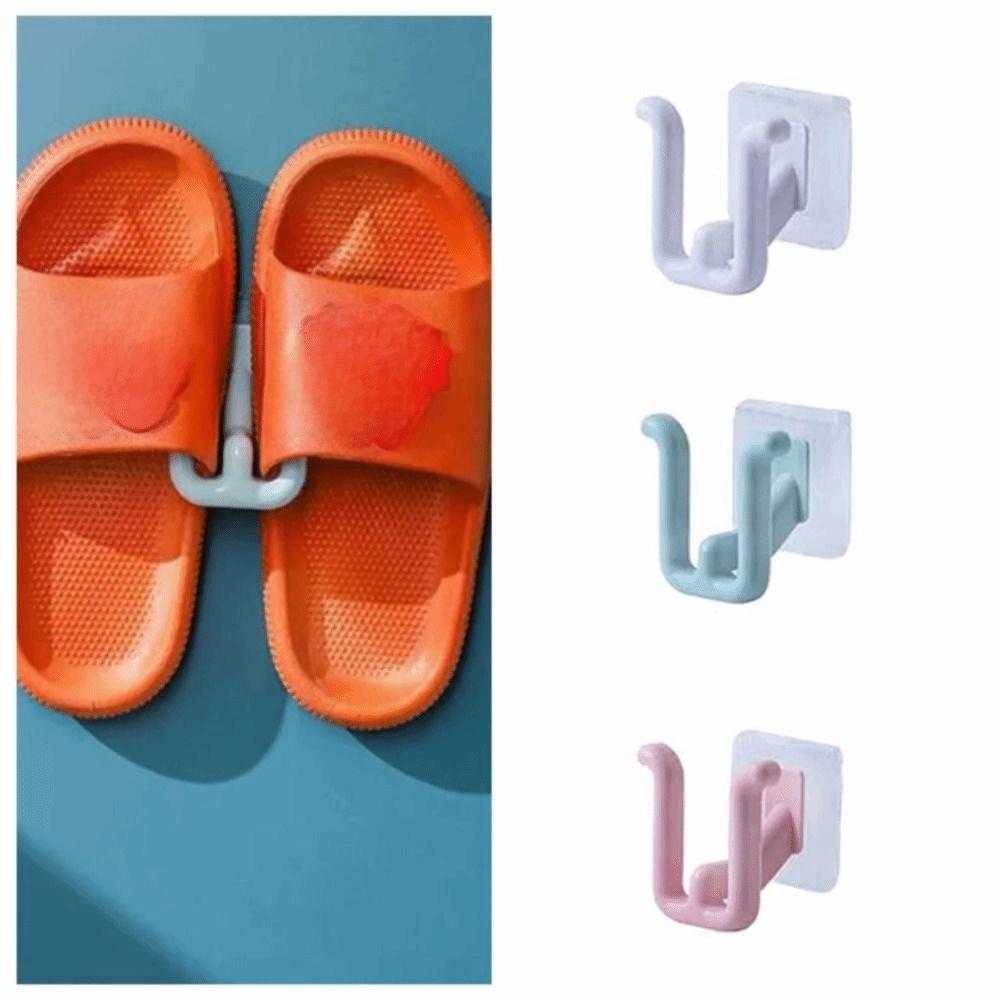 5pcs Acrylic Slipper Hook Wall-mounted Shoe Drying Rack Creative Slipper Rack  Bathroom