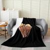 Popcorn Pattern Series Printed Blanket for Sofa Bed Travel Camping Living Room Office Conditioning Blanket for All Seasons Gifts