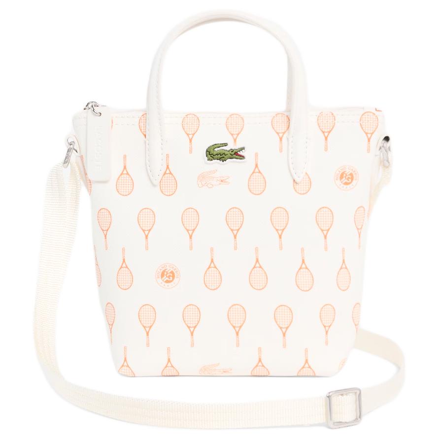 

Lacoste Crocodile Print Mini Tote Bag Women tote bags White Orange NF5303RG-T42 White & Orange
