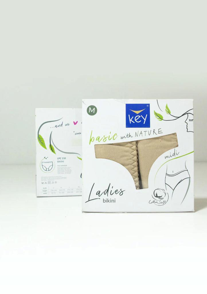 Wyższe gładkie figi damskie (2 pack) LPC 110