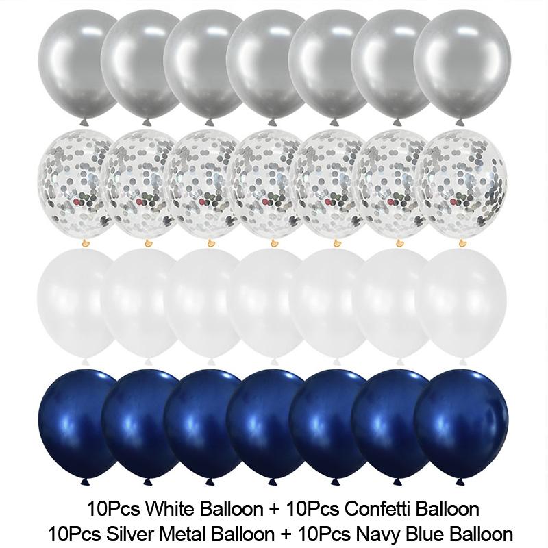 40pcs Navy Blue Balloon Set Wedding Kids Birthday Party Latex Confetti Balloons Garland Graduation Party Decoration Baby Shower