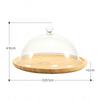 Runder Kuchen Pizza Snack Dessert Staubteller Gebäck Dim Sum Gericht Brett transparente Abdeckung Deckel Ausstellung Dekoration Präsentationstablett