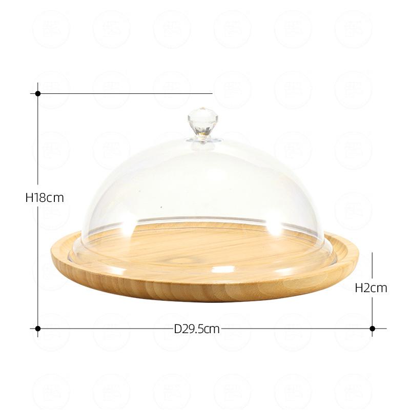 Runder Kuchen Pizza Snack Dessert Staubteller Gebäck Dim Sum Gericht Brett transparente Abdeckung Deckel Ausstellung Dekoration Präsentationstablett