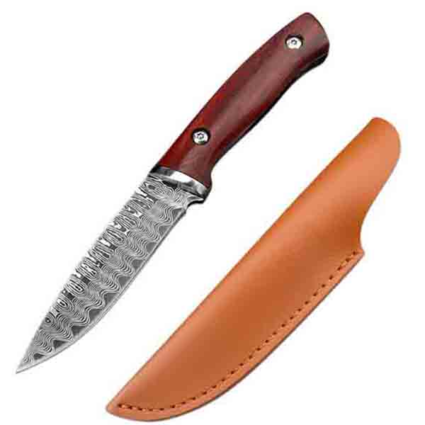 Damascus Pattern Stainless Steel Forged Kitchen Boning Knife Meat Cleaver Cutter