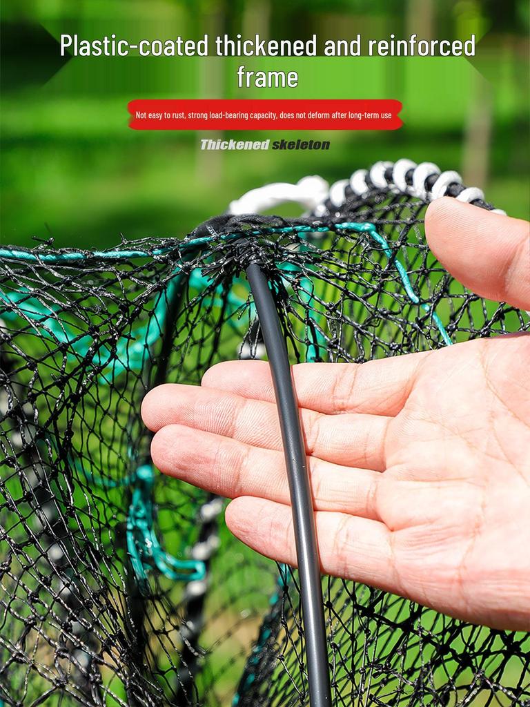Verdickter Faltbarer Runder Krabbenkäfig mit Beschwerter Feder für den Einsatz am Meer