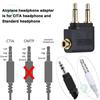 1-10 PEZZI Adattatore Audio per Aereo Spina AUX da 3,5 mm Convertitore Audio per Cuffie Auricolari da Aereo Per Cuffie da Viaggio Aereo Vendita all'Ingrosso