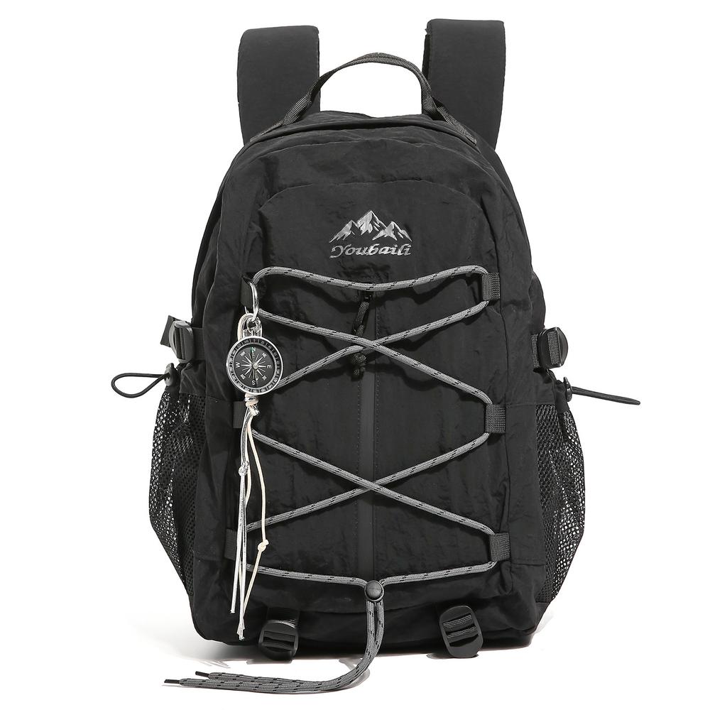 Schoolbag taro purple fog ash series niche nylon mountaineering backpack college student couple outdoor outing camping backpack