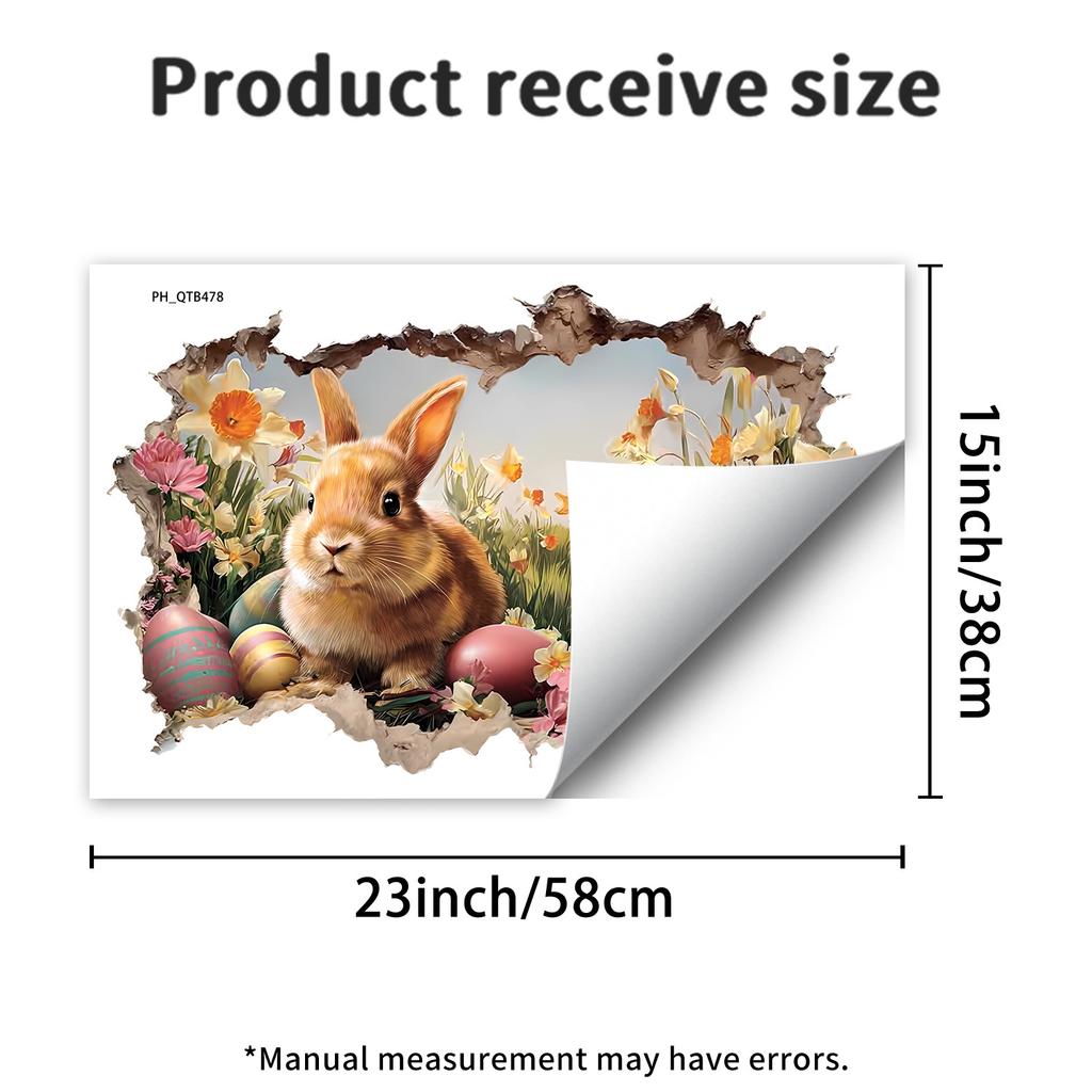 Easter Bunny Easter Egg Flower Bedroom Living Room Children's Room Holiday Decoration Beautification Stickers