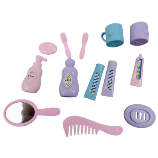 13Pcs/Set Vivid Portable Creative Fine Workmanship Dollhouse Pretend Play Toy Simulation Toothbrush Shampoo Model
