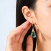European and American Crystal Jewelry High-end Long Teardrop Earrings Fashionable Light Luxury Colorful Zircon Earrings