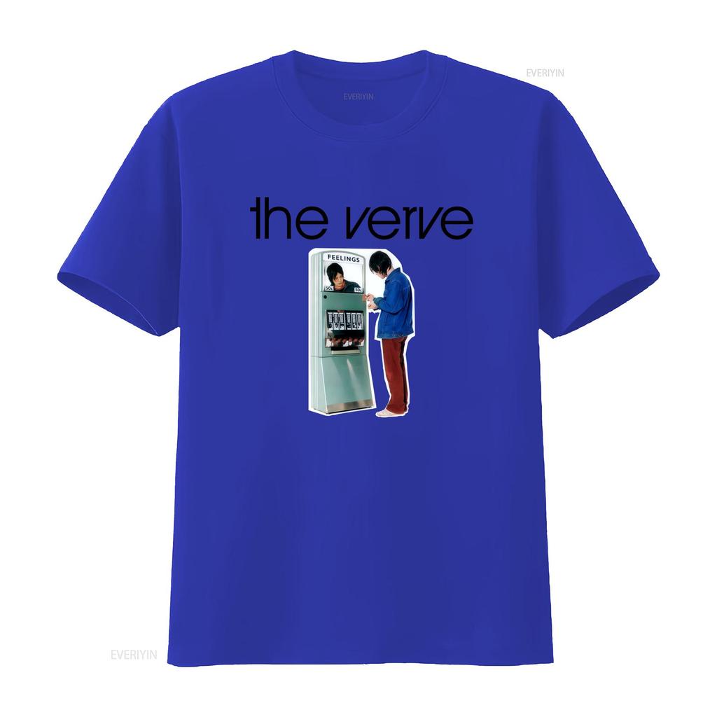 Rare The Verve Album Design White T Shirt Available In All Sizes vintage Washed designer clothes Casual Comfortable homme