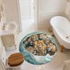 Lion pattern round rug,Carpet Rug for Living Room Bedroom Playroom ,Non-slip Floor Mat,Holiday Gifts and Birthday Gifts.