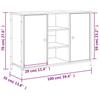 Sideboard Gray Sonoma 100x35x70 Cm Particleboard