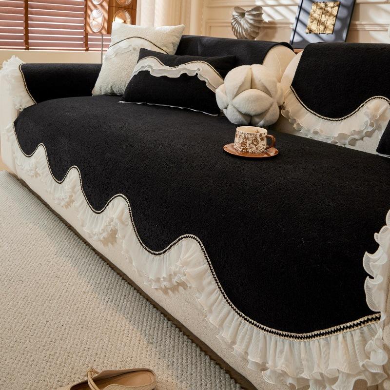 Four Season Universal Anti Slip Sofa Cushion Household Living Room Furniture Dust Cover French Style Sofa Towel Couch Blanket