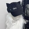 Women'S Cat'S Ears Harajuku Gothic Lolita Beret Y2K Girls' Steampunk Punk Zipper Handmade Sun Hat Cap