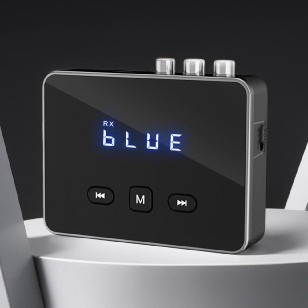 BT 5.4 Receiver Transmitter with RCA 3.5mm AUX & Display BT Audio Adapter BT Adapter for TV/Car/PC/Home Stereo/Speakers