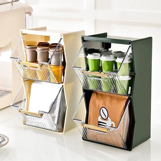 Satın alın Clear Sugar Packets Holder Large Capacity Space-saving
