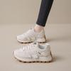 2025 Spring New Breathable Little White Shoes Women's Korean Version of Versatile Platform Forrest Gump Shoes Sports and Leisure Running Dad Shoes