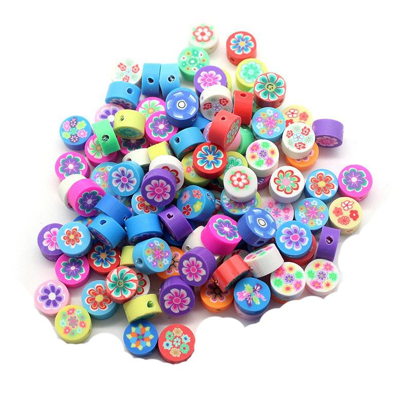Soft Pottery Pieces Beaded Diy Mobile Phone Chain Accessories Loose Beads Smiley Face Letters Animal Fruit Mixed Soft Pottery