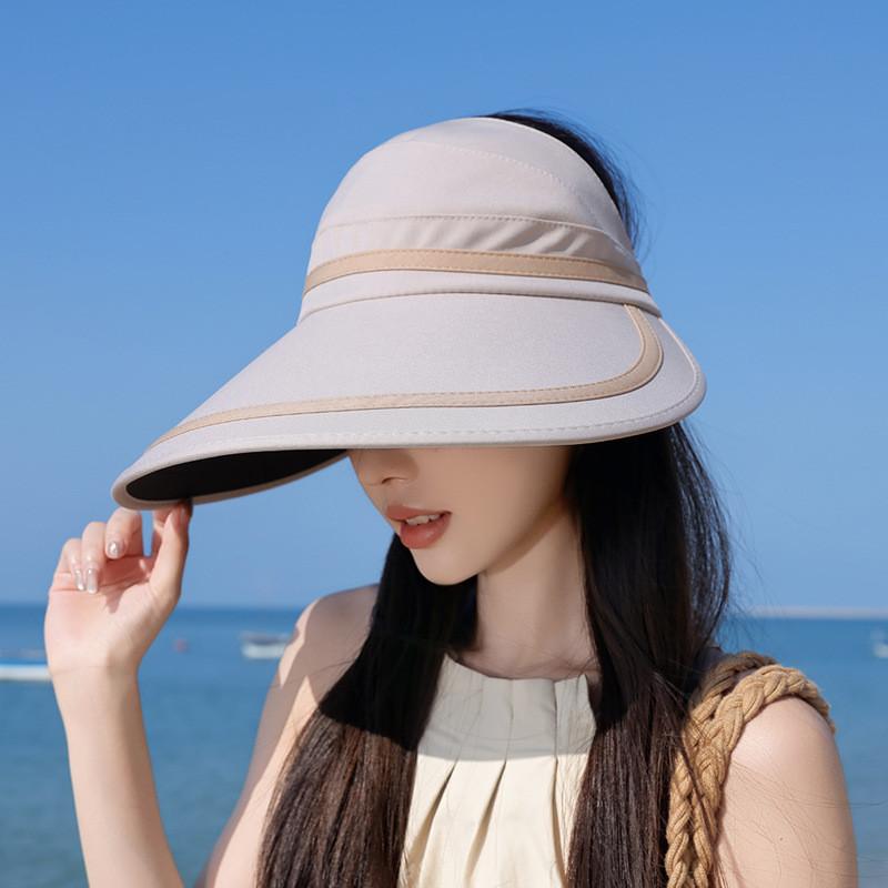 Summer Wide Brim Sun Hat With Polyester Fabric And Breathable Design For Casual Outdoor Wear