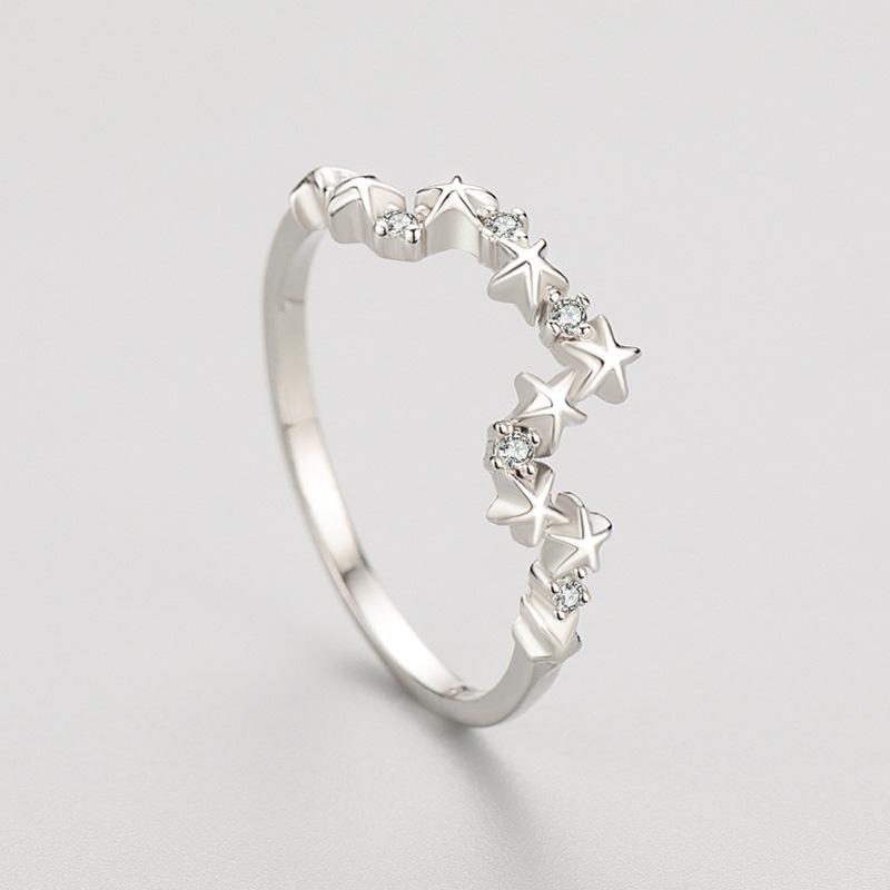 Tancise Classic 925 Sterling Silver  Zircon Ring Ladies Jewelry Wedding Promise Party Gift