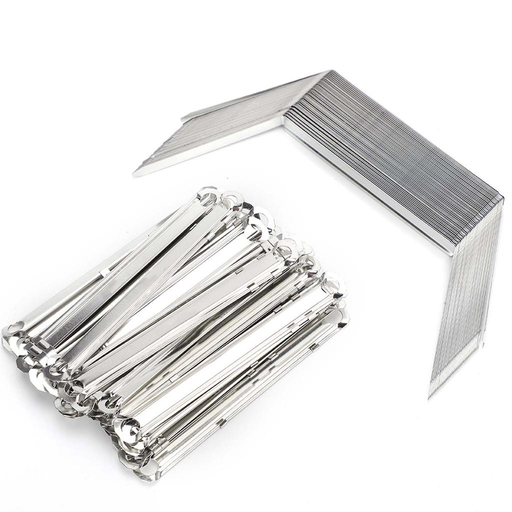 50 ks Kancelářské spony 2 dírkové železné klipy na papír hrotové spony vázací svorky 80mm rozteč děr pro 350 listů papíru A4