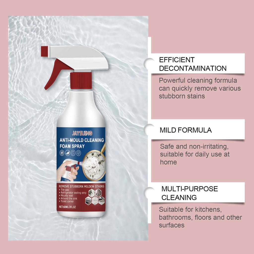 Jaysuing Stain Remover Spray for Wall, Tile, and Grout Mold