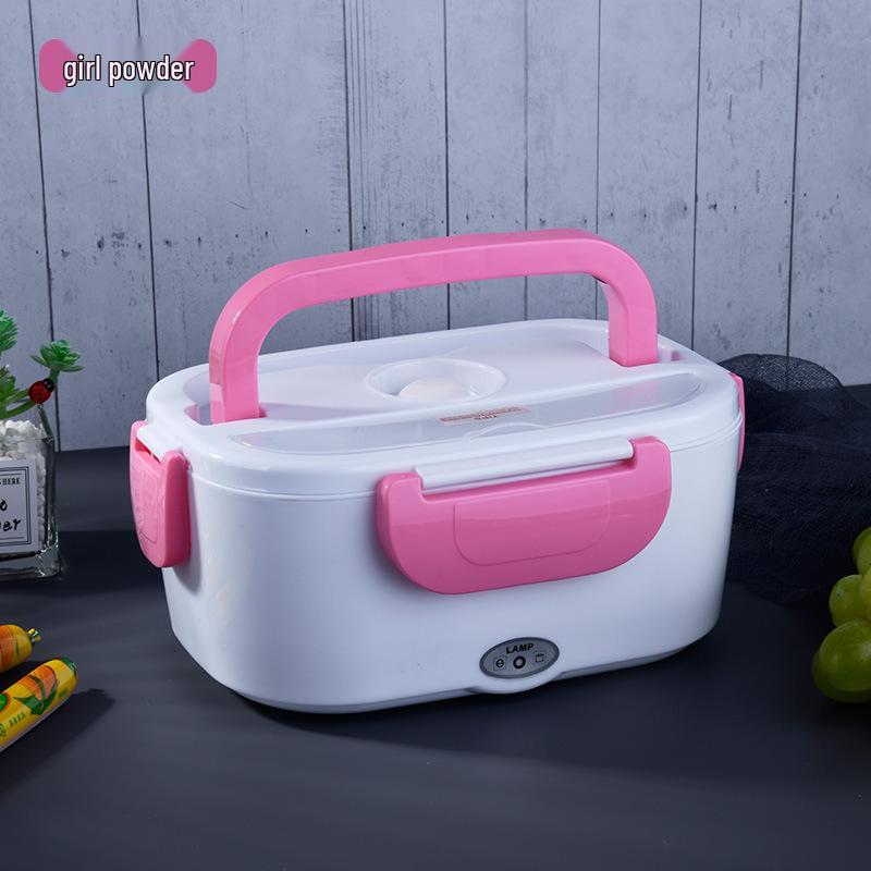 Portable Rechargeable Electric Lunch Box for Car and Home - Self-Heating, Insulated Food Warmer