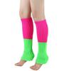 Winter Warm Knitted Leg Warmers Loose Style Lady Boot Knee Stockings Leggings Warm Boots Leg Punk Solid Black Cool Long Socks