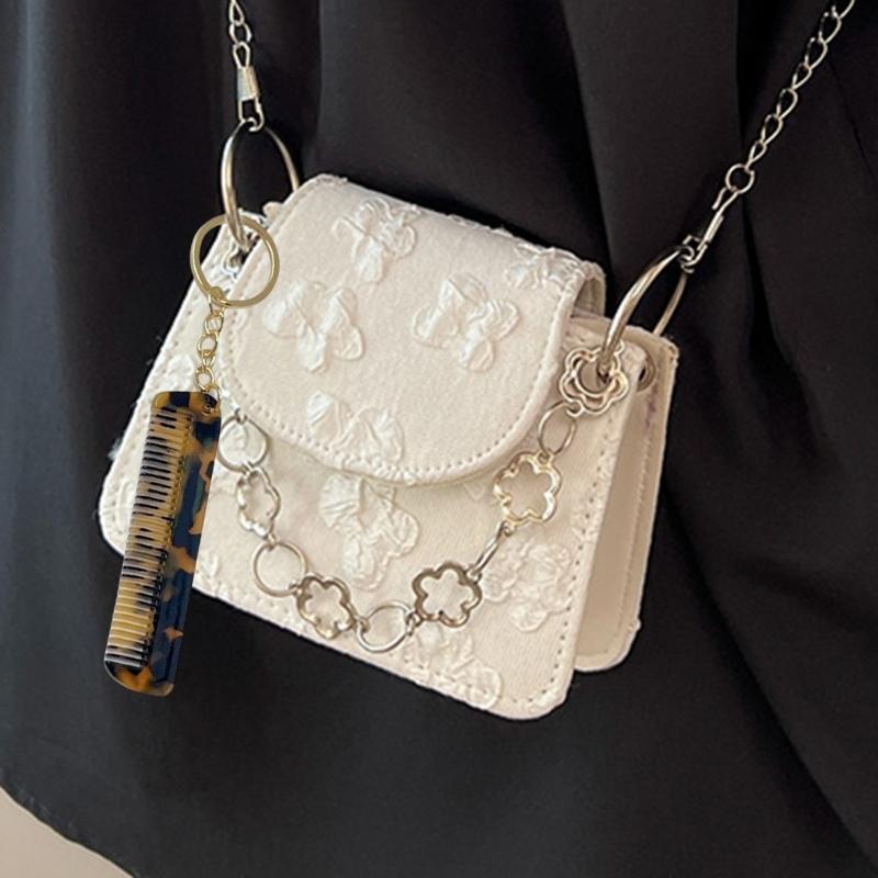 Hair Comb Keychain Bag Charms for Women Purse Handbag Backpack Bag Pendant Charms Car Keyring Aesthetic Keychain Charms