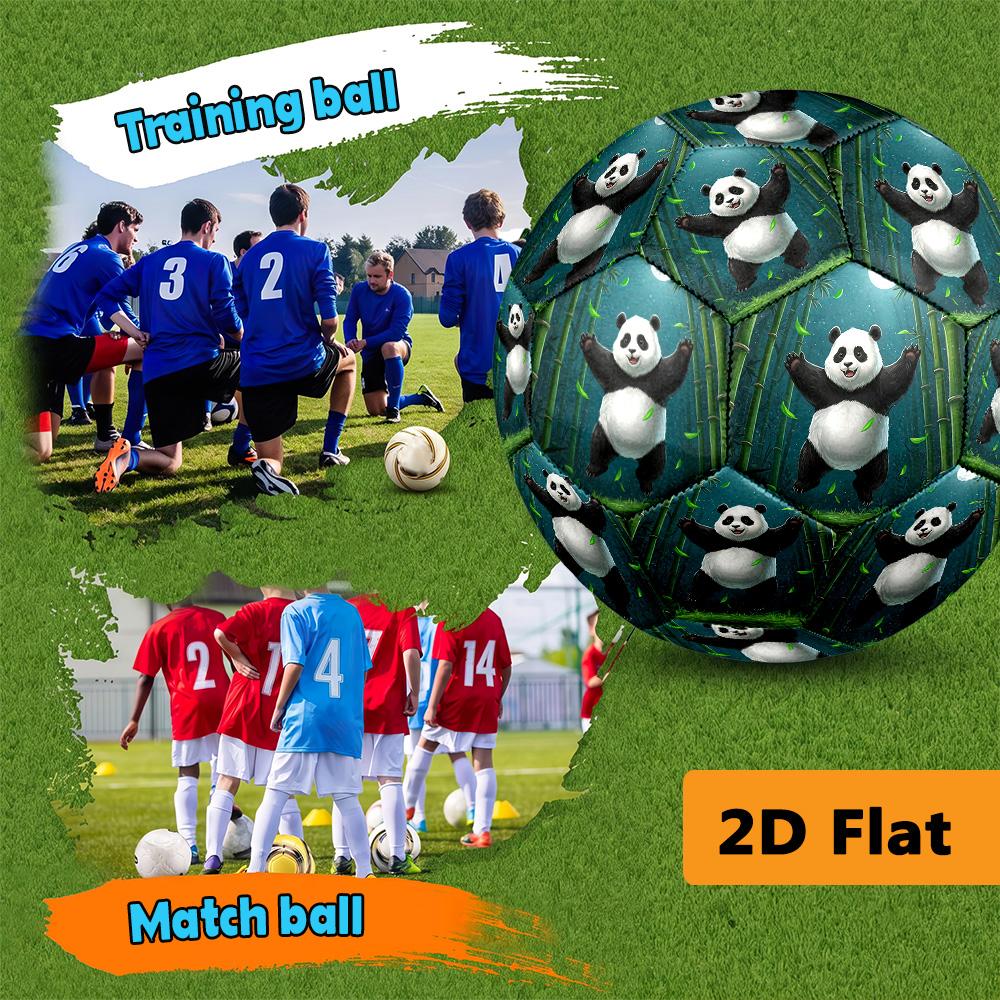 Cute Panda Bamboo Moon Size Soccer Ball High Elasticity Match Universal Unique Gift Cartoon Soccer Ball Suitable For Both Training And Competition
