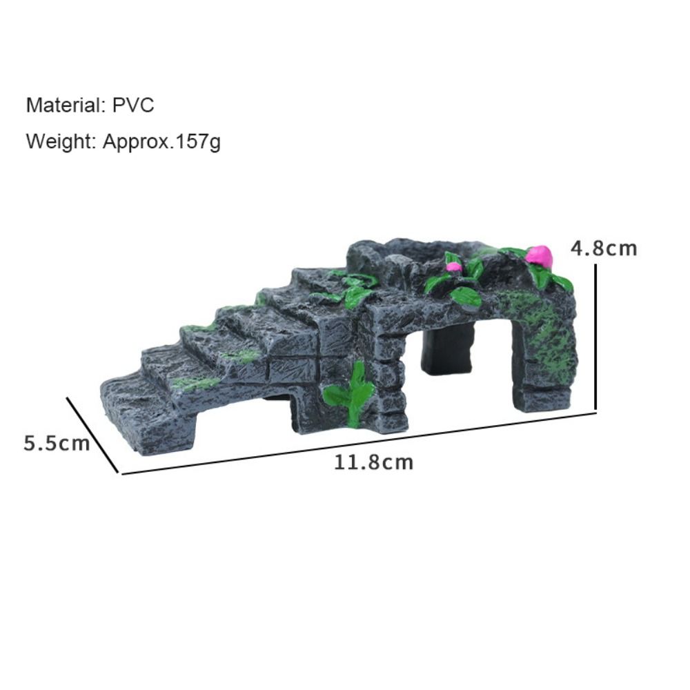 Fish Tank Decor Reptile Hideaway Cave PVC Amphibians Shedding Shelter Tortoise