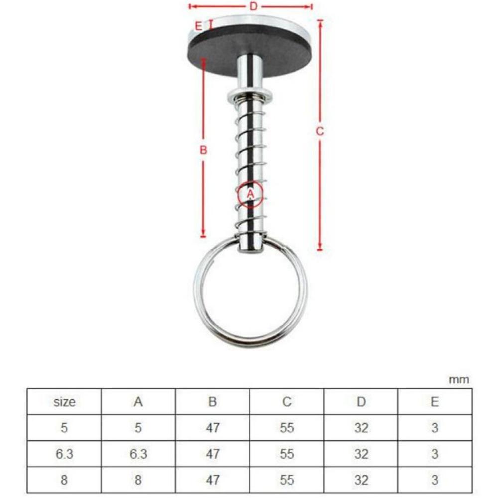 Stainless Steel 316 Hatch Cover Pull Handle Quick Pin Button Boat Yacht Storage Retainer Farm Trailers Wagons Auto Car Trailer