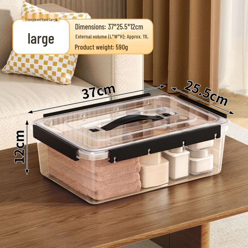 SPACEXPERT Clear Multi-purpose Storage Bin with Handle