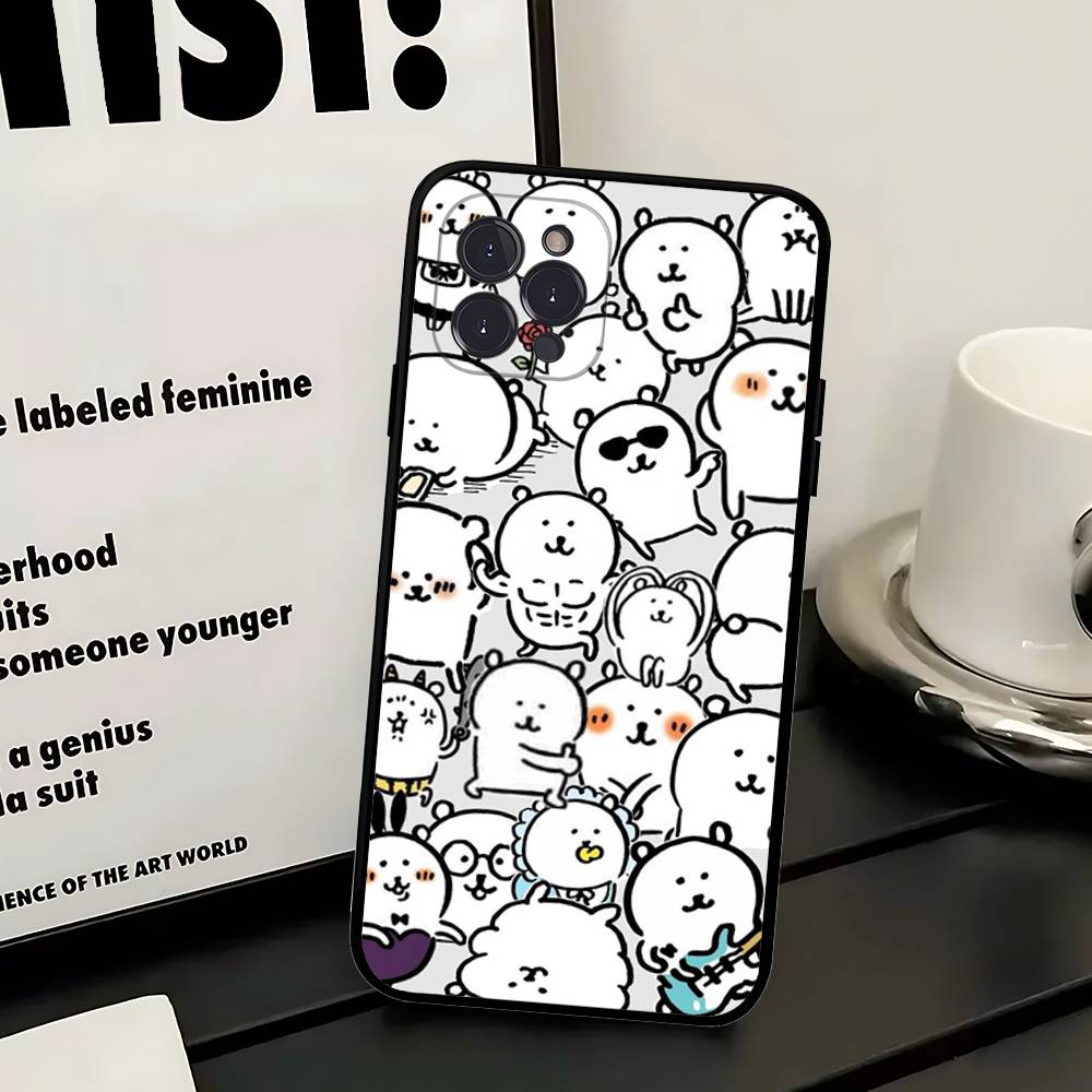 

Popular Cute J-Joke B-Bear Black Soft Phone Case For IPhone 16 15 14 13 11 12 17 Pro Max Mini Plus iPhone 16