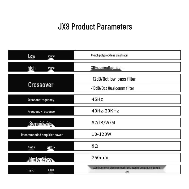 HiVi JX8*2+Sub10G In-Ceiling Home Theater & Background Music System CN plug (adapter included)