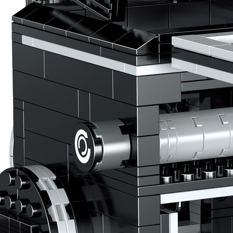 622PCS Vintage Camera Creative Fashion Play Model Puzzle Building Block Toy Holiday Gift