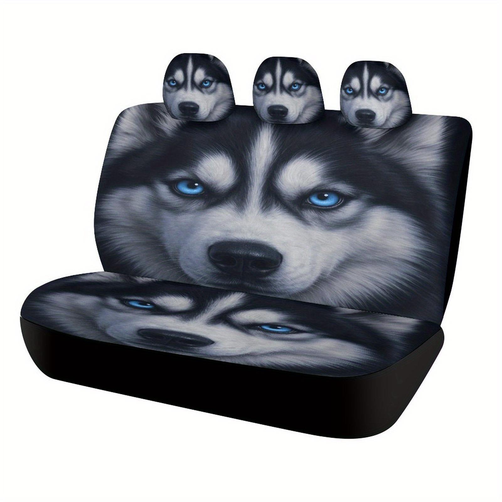 Husky Eyes Glow Designed Car Seat