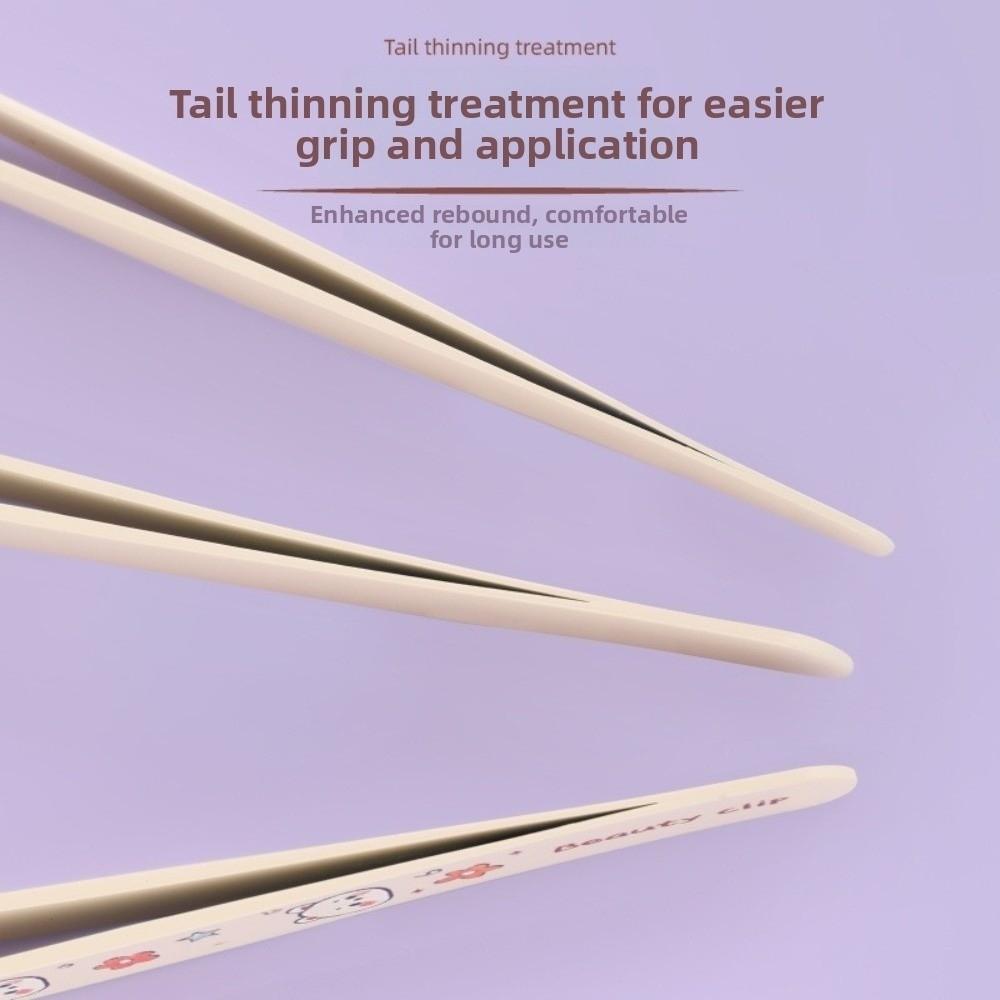 Cartoon Bear Print Lash Extension Tweezers  Hand Account Sticker Application