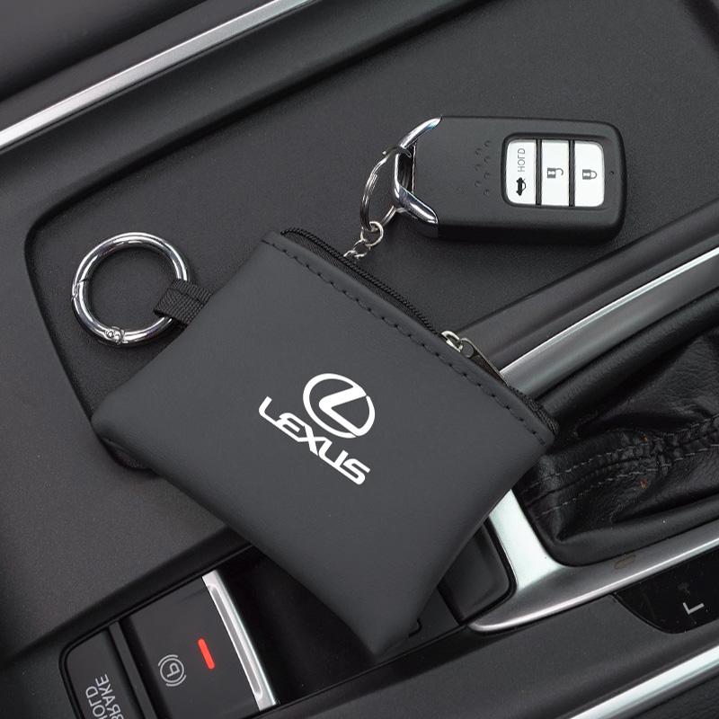 LSFJC1 Car Key Bag Pendant Keychain Leather Mini Card Cover Coin Purse For Lexus RX330 IS250 Ct200h ES300h RX350 IS300h RX400h Fsport