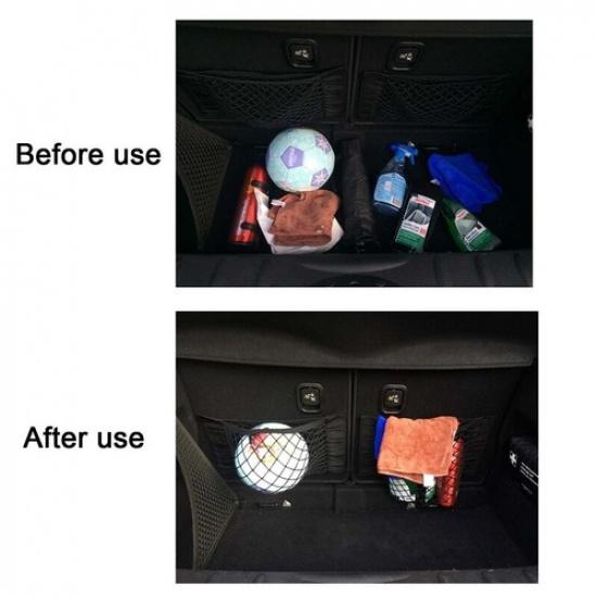 Car Trunk Organizer Bag Mesh Cargo Net Seat Storage Holder Pocket Accessoriies