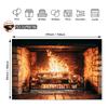 1Pcs Cozy Fireplace Flames Decoration Background Winter Backdrop Decorations For Photo Studio Photo Booth Christmas Party
