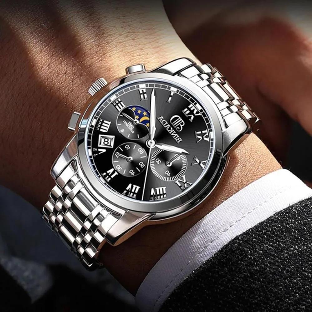 Men s Metal Wristwatch Digital Electronic Waterproof Fashion Accessory 01. Men s Metal Watch - Silver