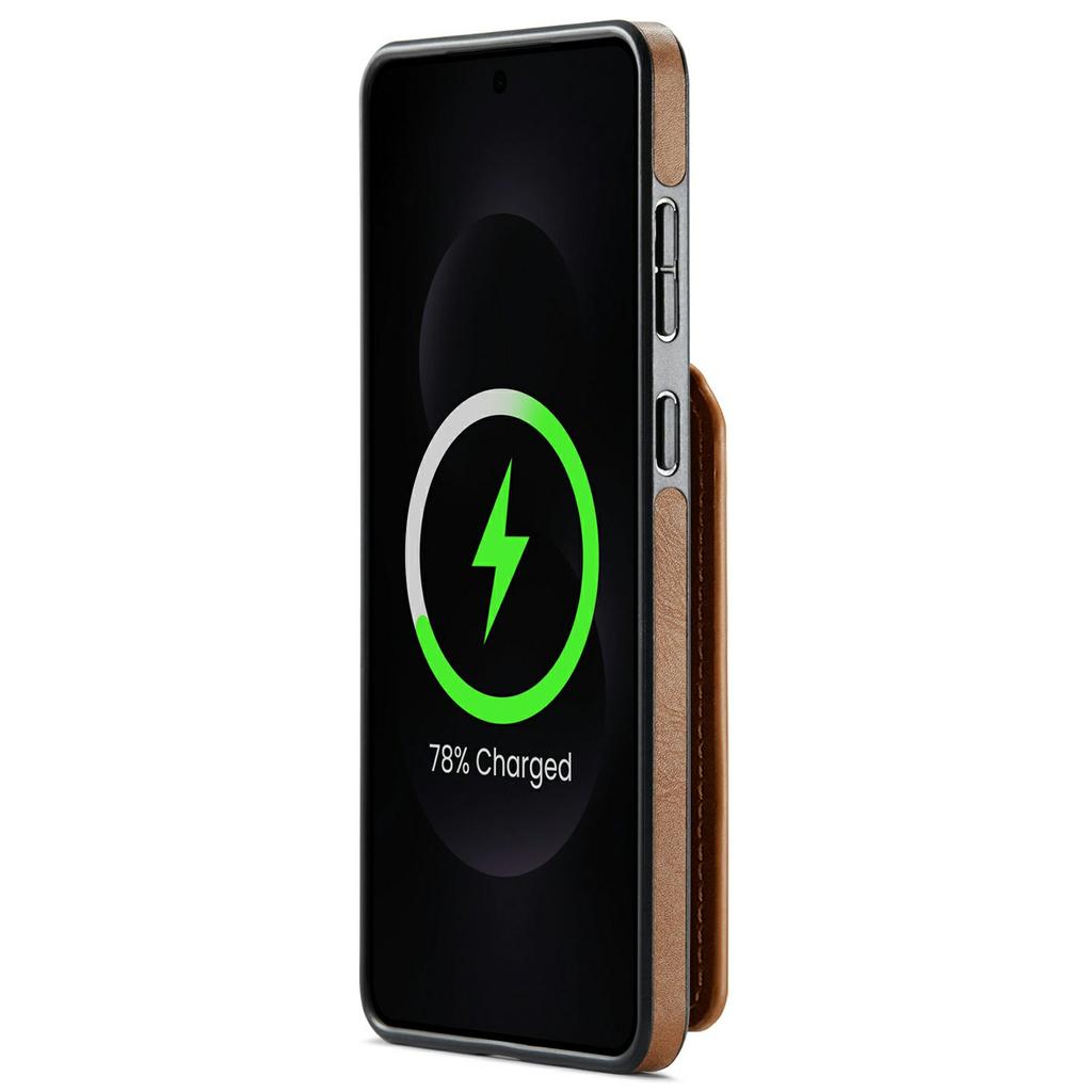 MAGKING K1 Series For Samsung Galaxy S25 Edge Magnetic Case PC + TPU + PU Phone Cover with Card Holder