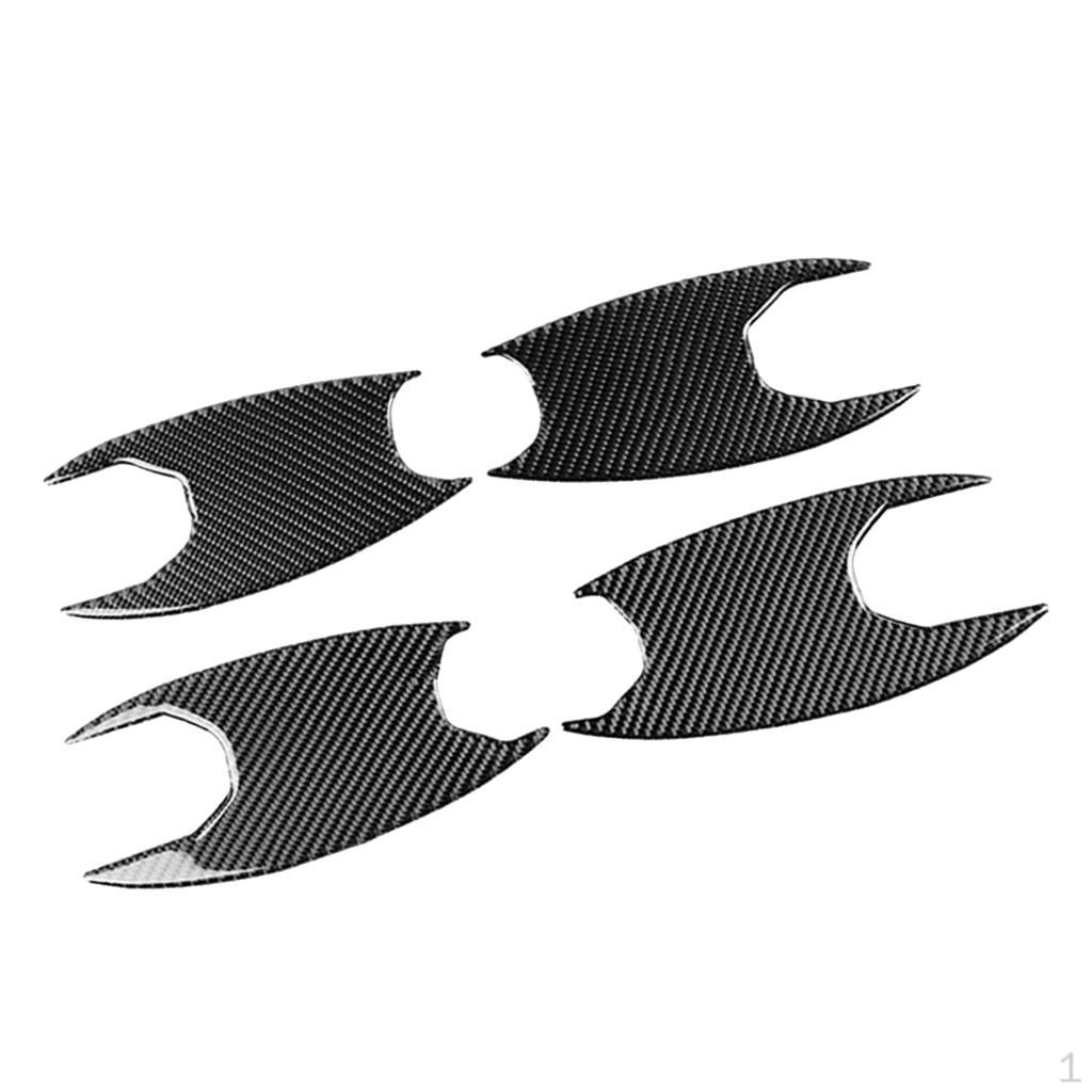 Carbon Fiber Car Outside Door Bowl Sticker For 8