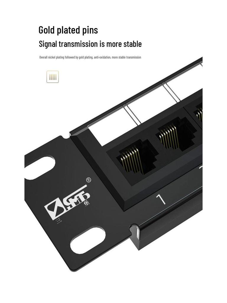 Sanbao Cat5e 48-Port Network & Voice Patch Panel