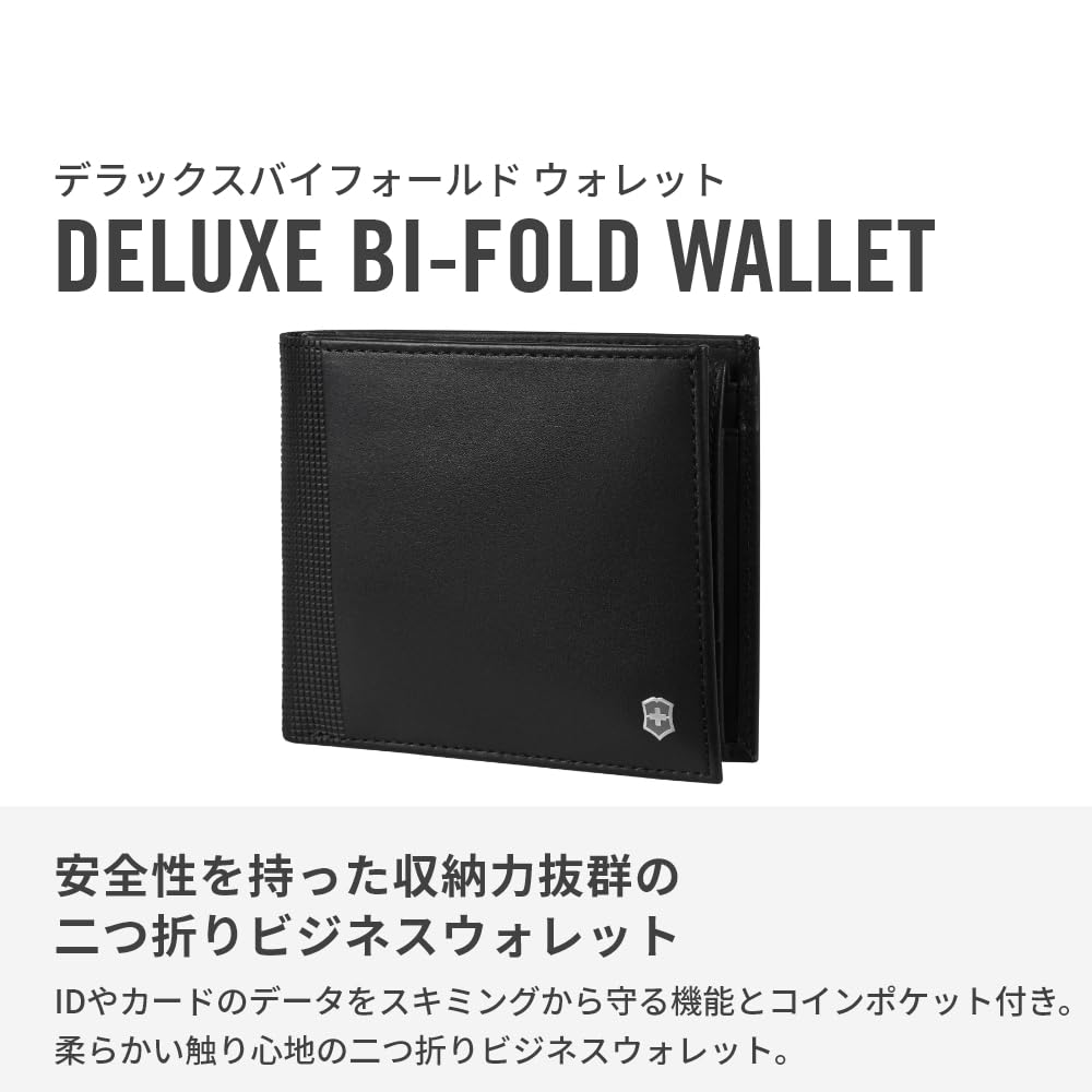 Altius Alox Deluxe Dubbelvikt Plånbok Plånbok Läder Vikbar Plånbok Dubbelvikt Märkesplånbok Svart Svart 611571 [Victorinox] Herr []